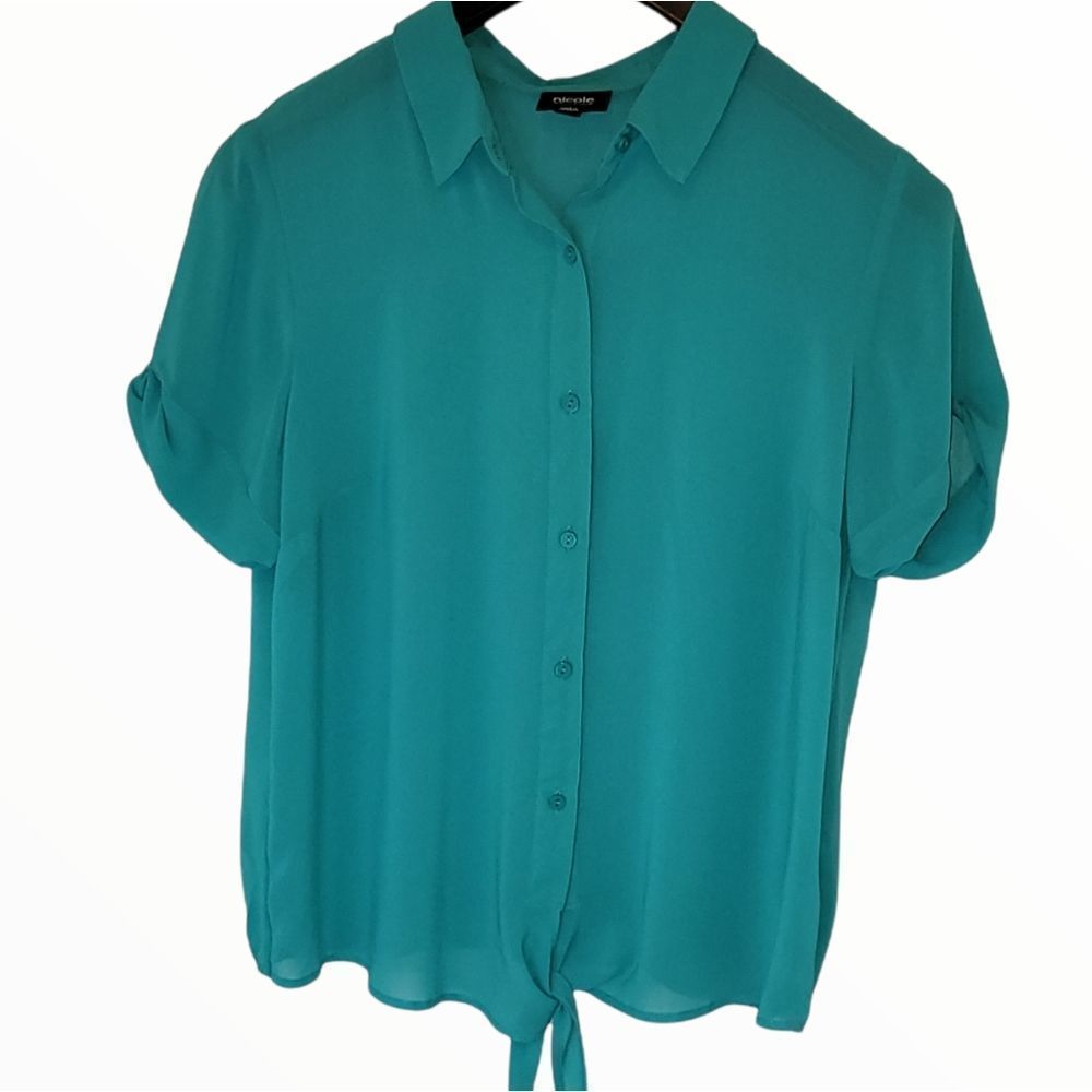 Nicole by Nicole Miller Sheer Blouse Size Large
